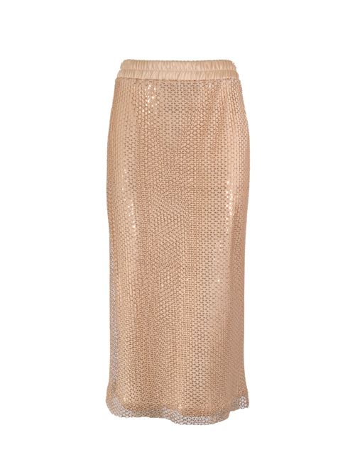 Gonna in raso con rete e paillettes Clips | E116 D42000072